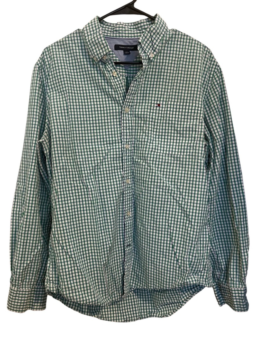 Tommy Hilfiger Green/Blue/White Check All-Day Shirt
